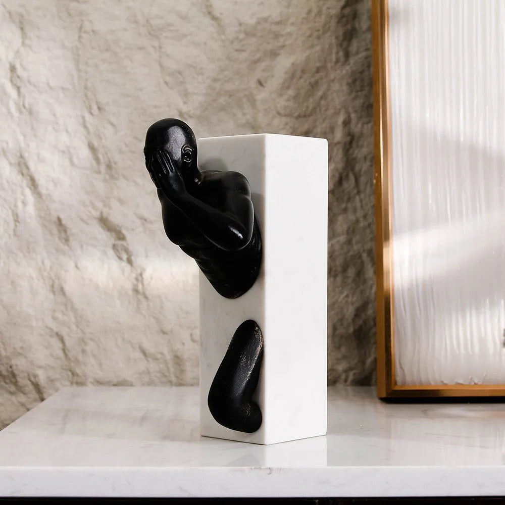 Decorations For Home – Wall-Through Man Sculpture
