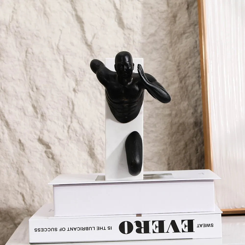 Decorations For Home – Wall-Through Man Sculpture