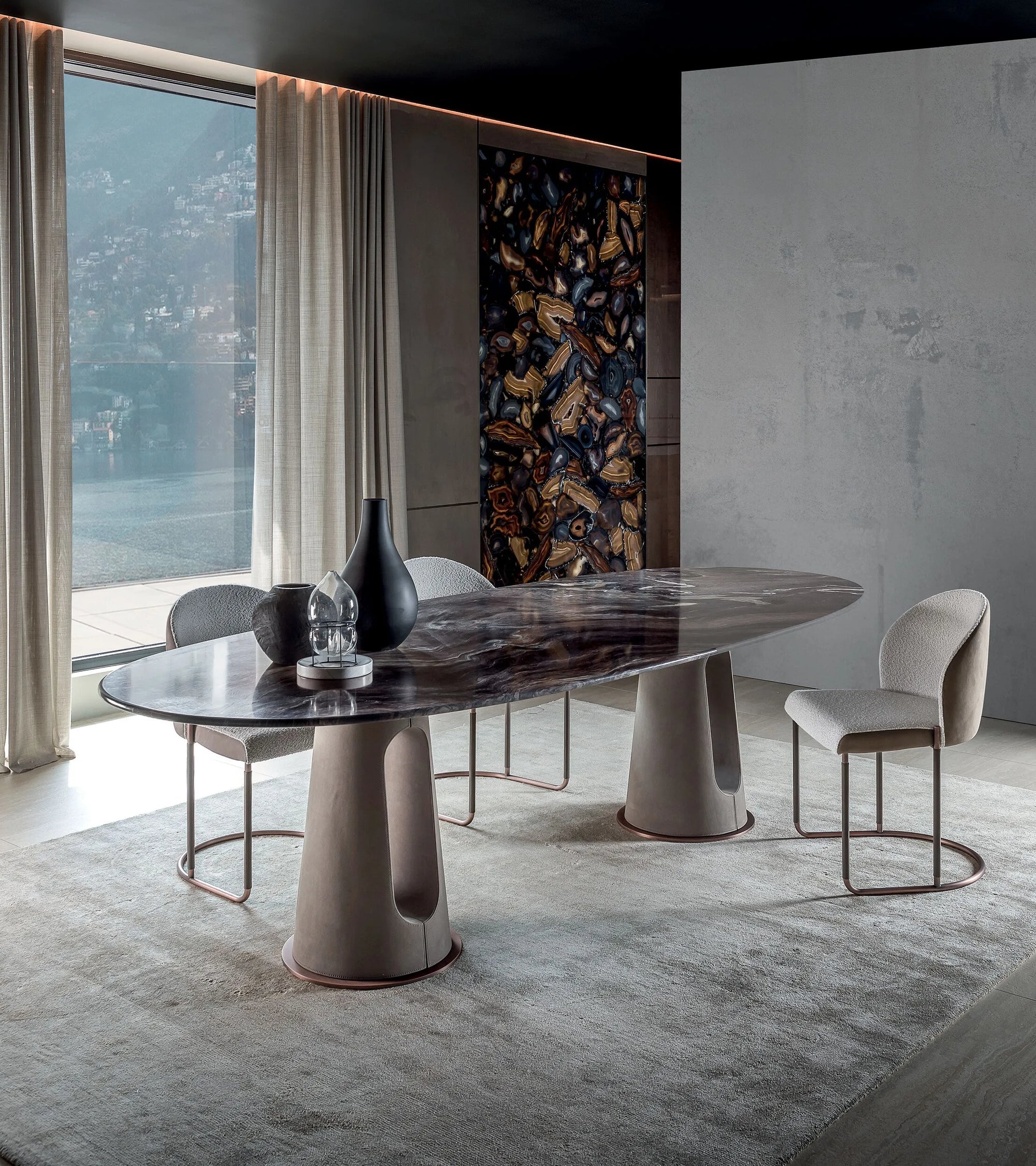Oval Sculptural Dining Table