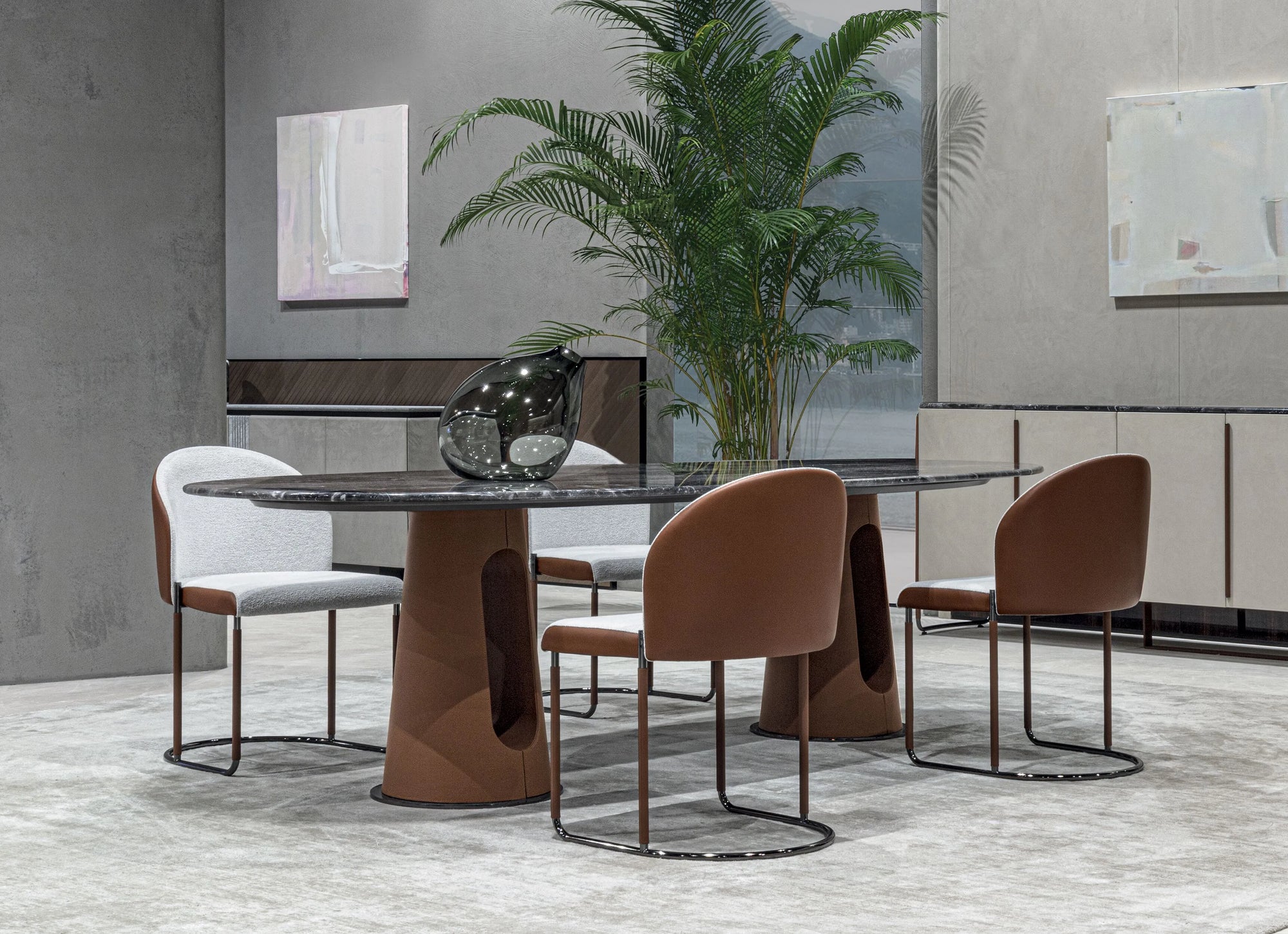Oval Sculptural Dining Table