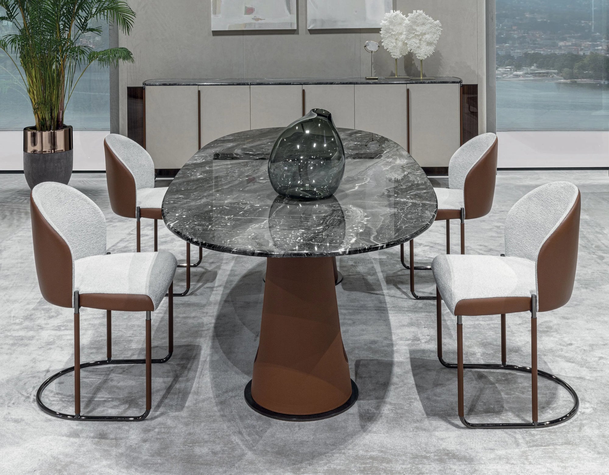 Oval Sculptural Dining Table