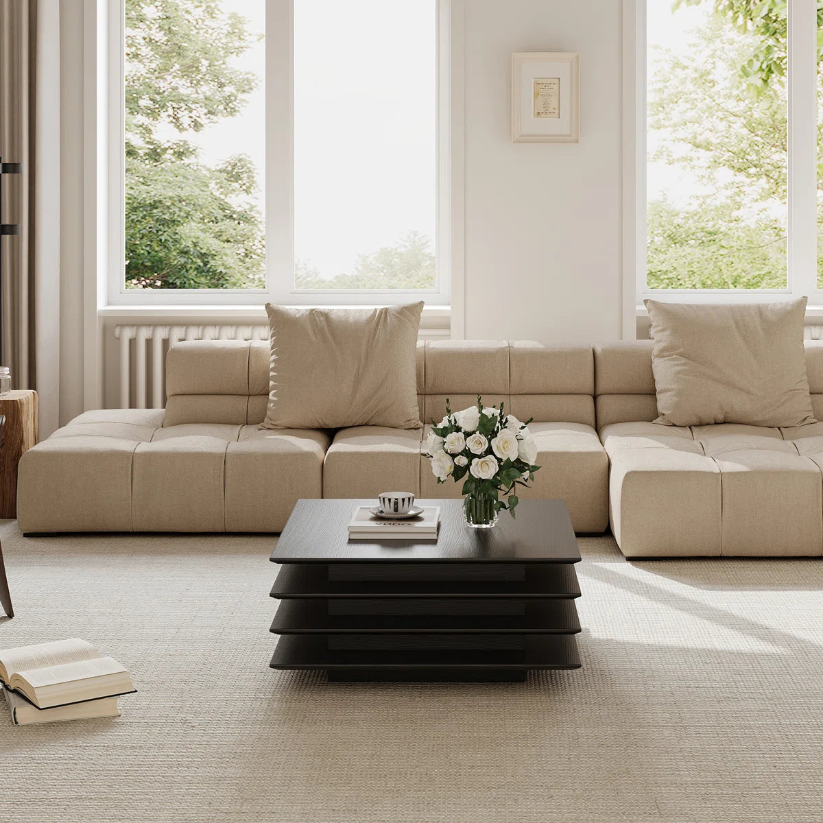 Square Wood Coffee Table – Timeless Elegance in Every Detail
