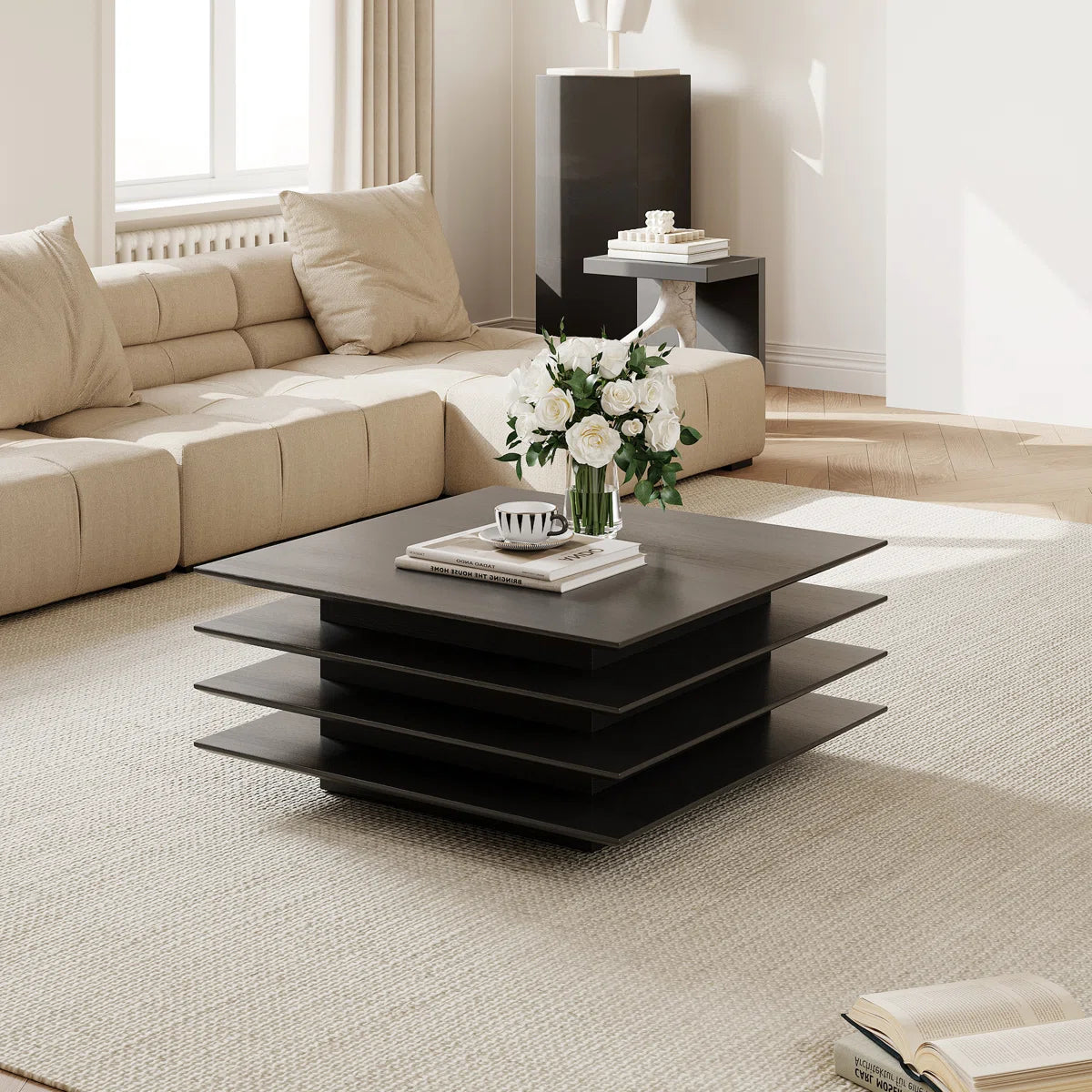 Square Wood Coffee Table – Timeless Elegance in Every Detail