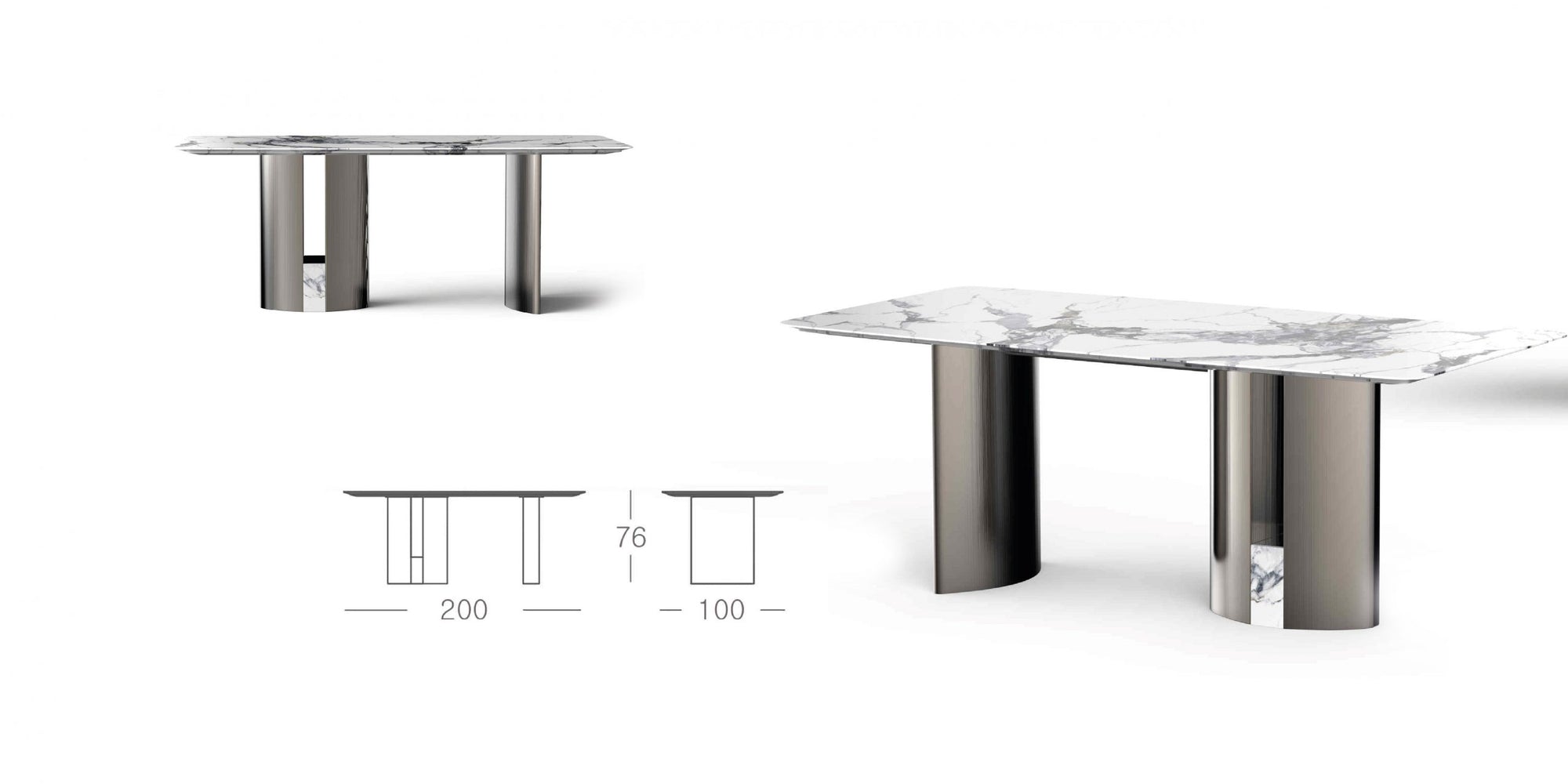 Modern Italian Marble Dining Table – Model 352