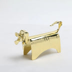 Playful Elegance: High Tail Dog Sculpture