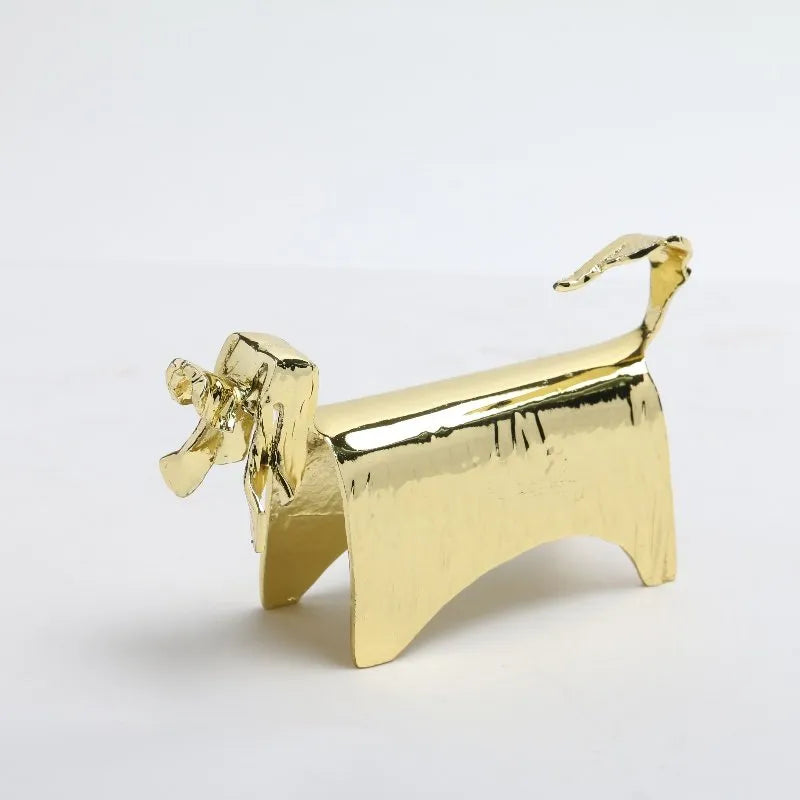 Playful Elegance: High Tail Dog Sculpture