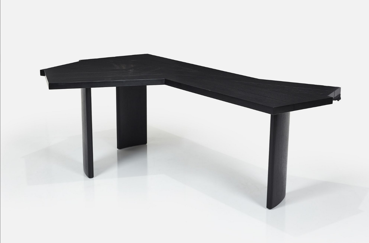 Fan-Shaped Wooden Table