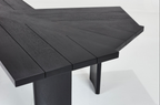 Fan-Shaped Wooden Table