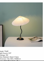 Pleated Fabric Shade Table Lamp