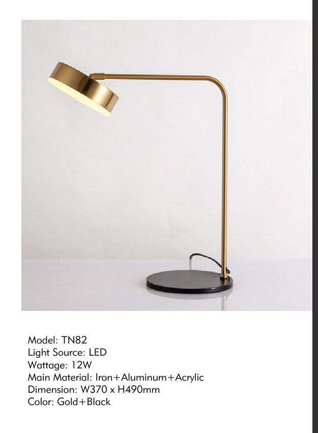 Minimalist Gold LED Desk Lamp