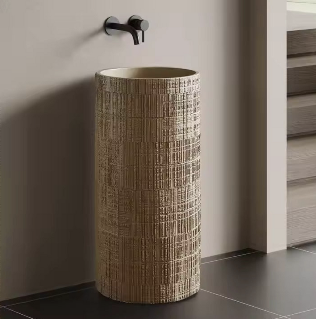 Wabi White Wood Basin – Zen Edition