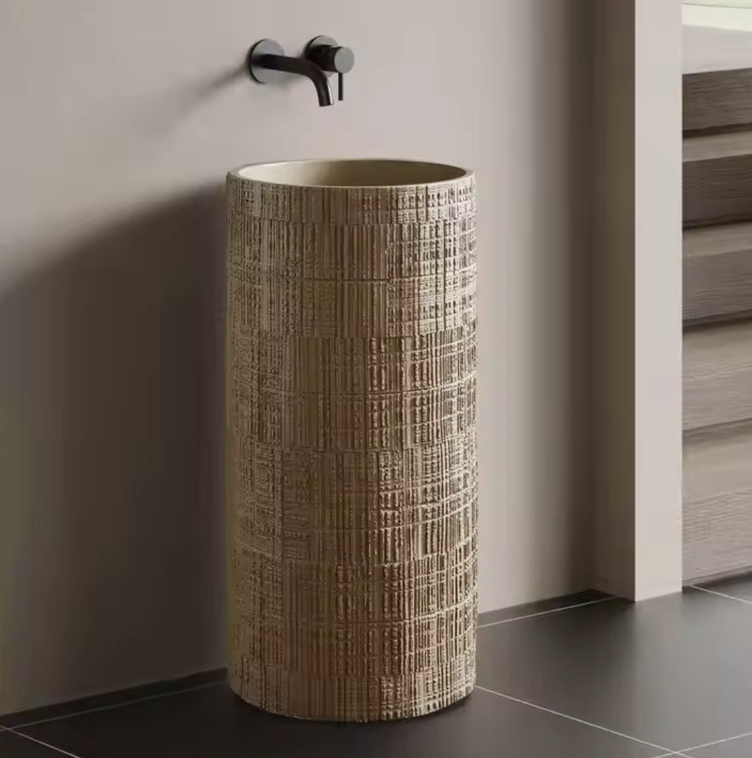Wabi White Wood Basin – Zen Edition