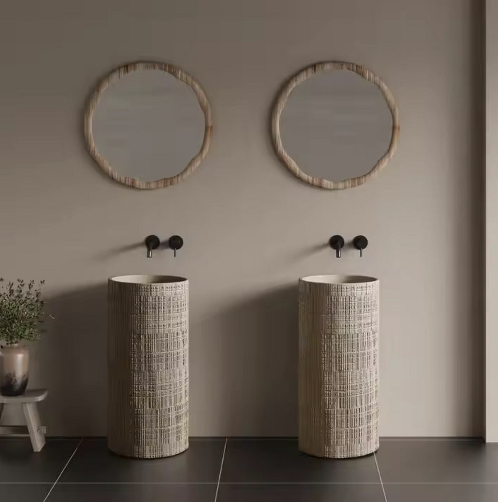 Wabi White Wood Basin – Zen Edition