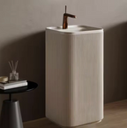Wabi Travertine Square Basin – Zen Block