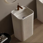 Wabi Travertine Square Basin – Zen Block