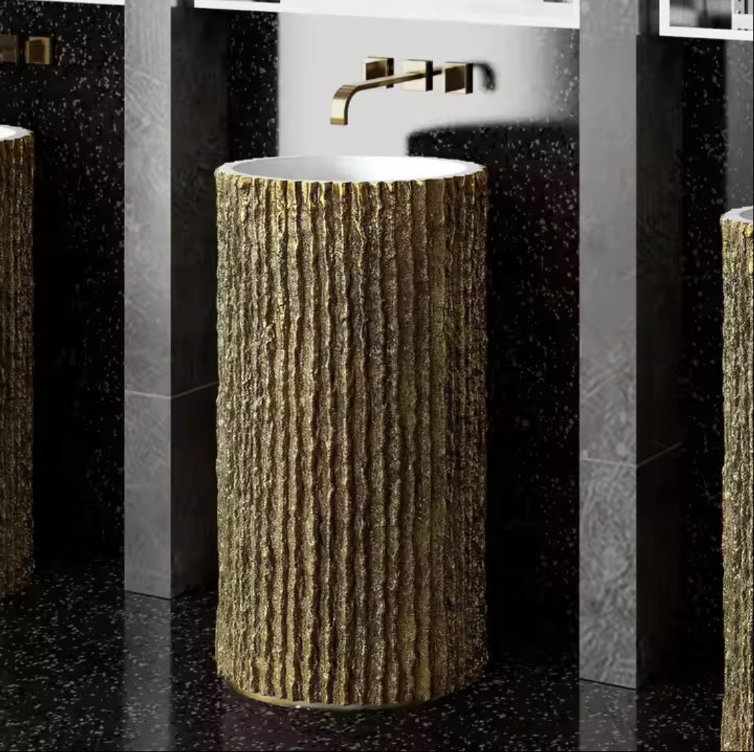Aureo Fluted Gold Basin – Art Edition