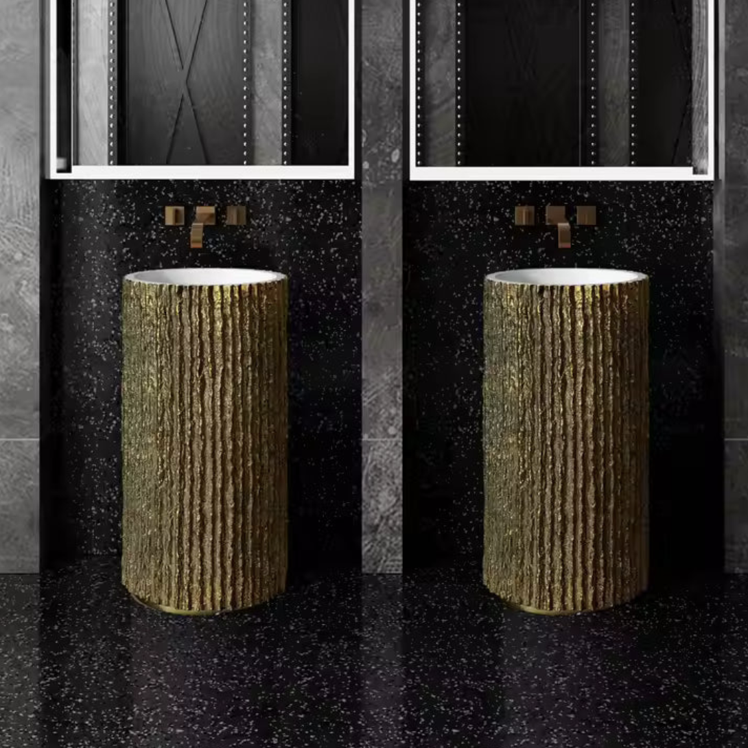 Aureo Fluted Gold Basin – Art Edition
