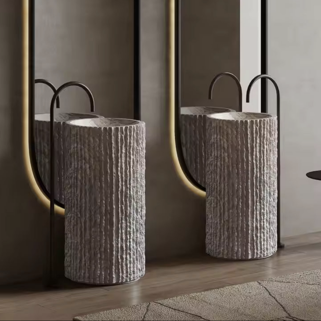 Wabi Texture Column Basin – Earth Series