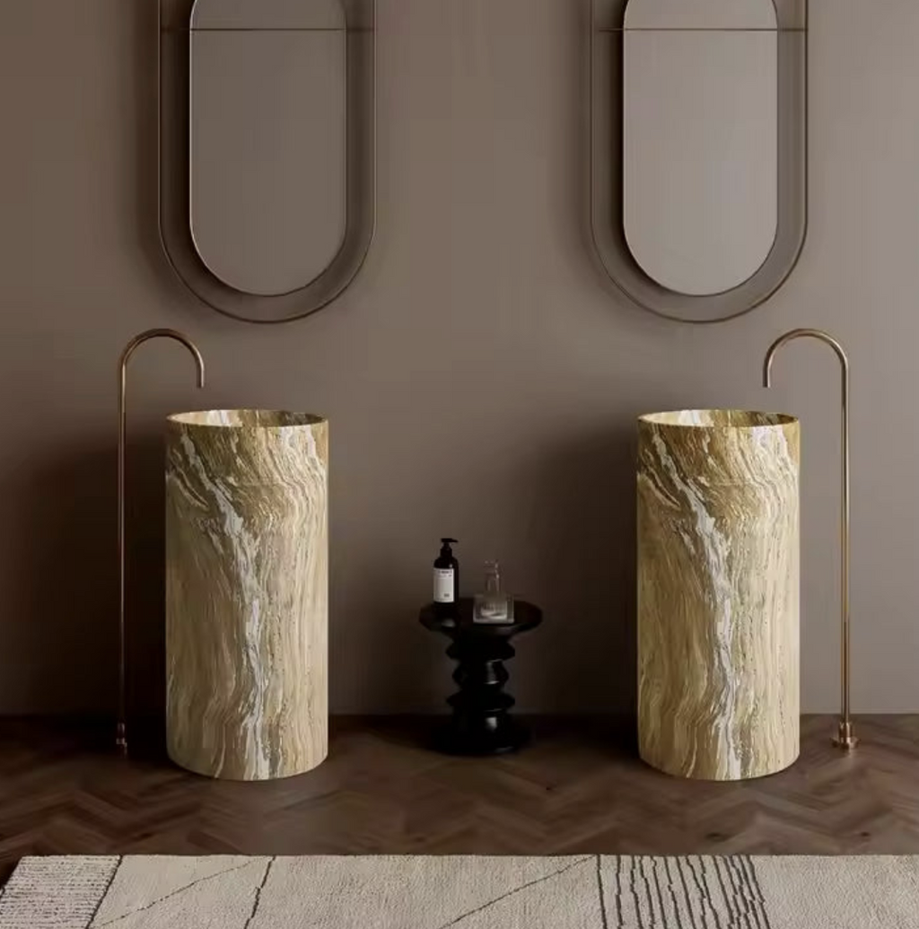 Travertine Column Basin – Sand Edition