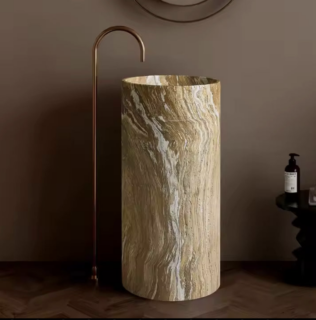 Travertine Column Basin – Sand Edition