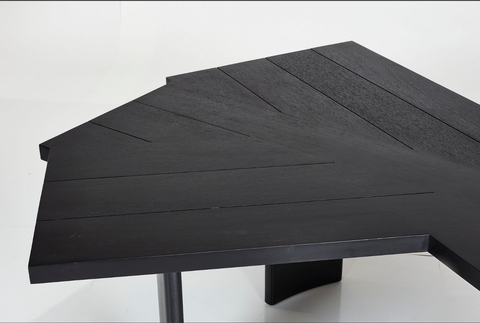 Fan-Shaped Wooden Table