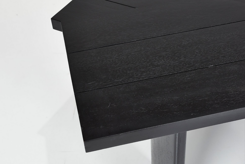 Fan-Shaped Wooden Table