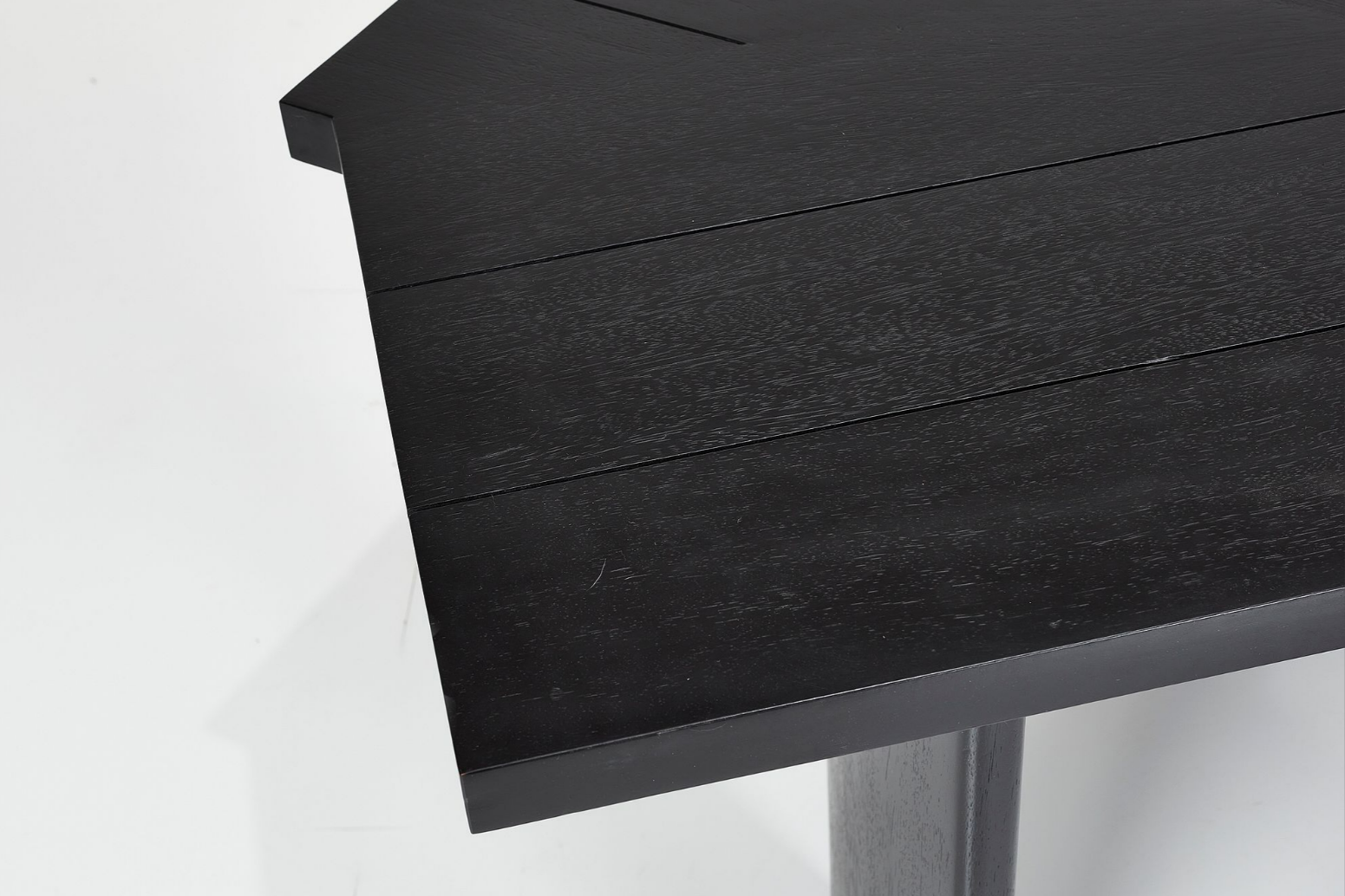 Fan-Shaped Wooden Table
