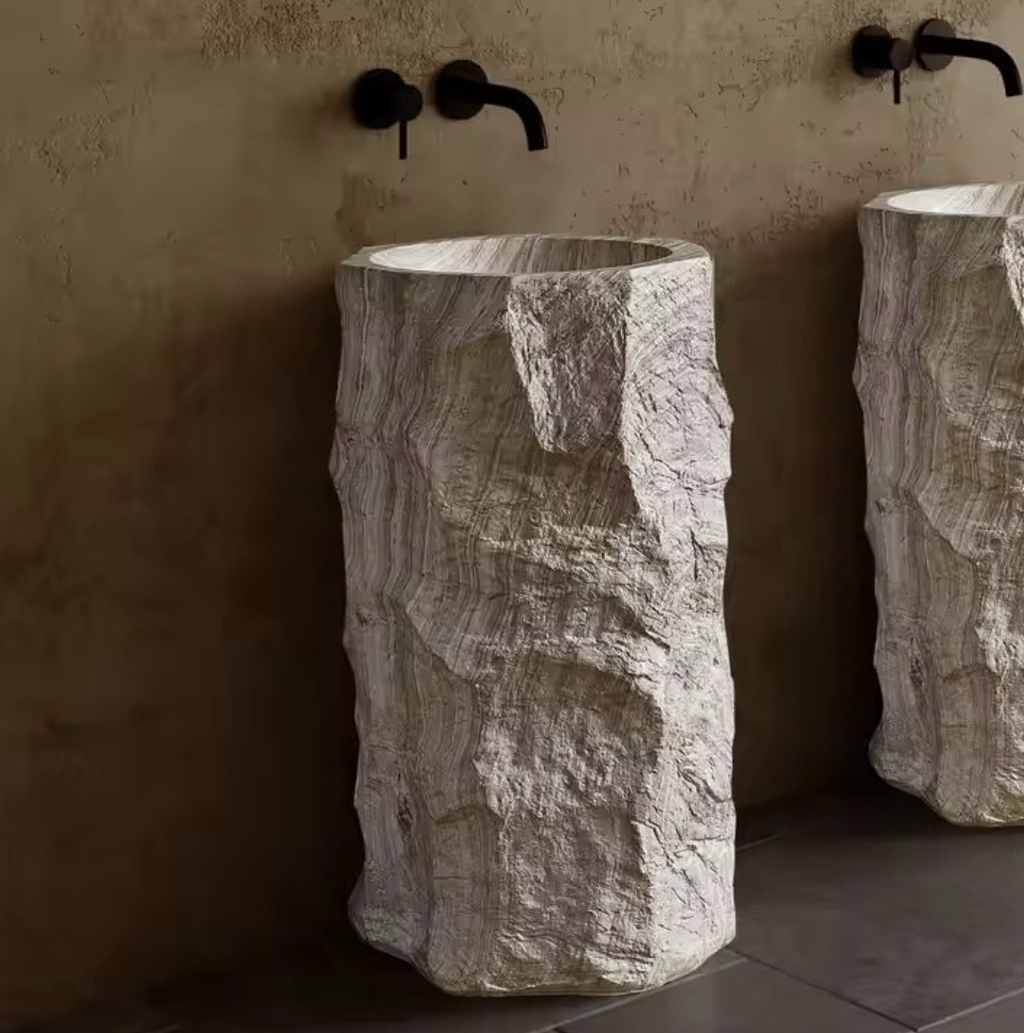 Wabi Stone Cylinder Basin – Raw Zen