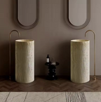 Wabi Travertine Column Basin – Desert Edition