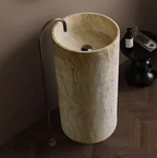 Wabi Travertine Column Basin – Desert Edition