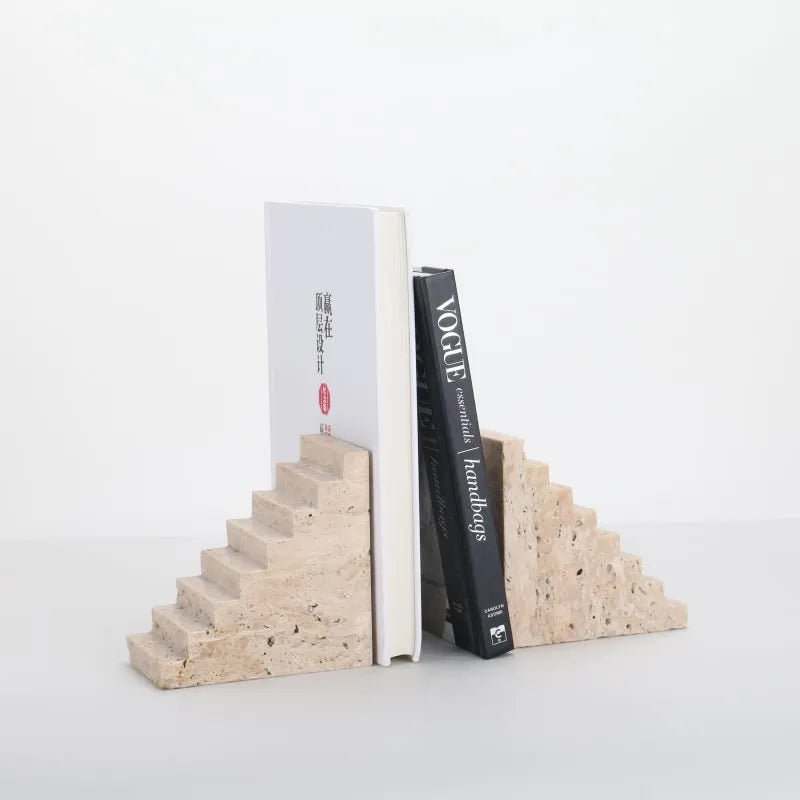 Ascend in Style – Stone Stairs Bookend Set