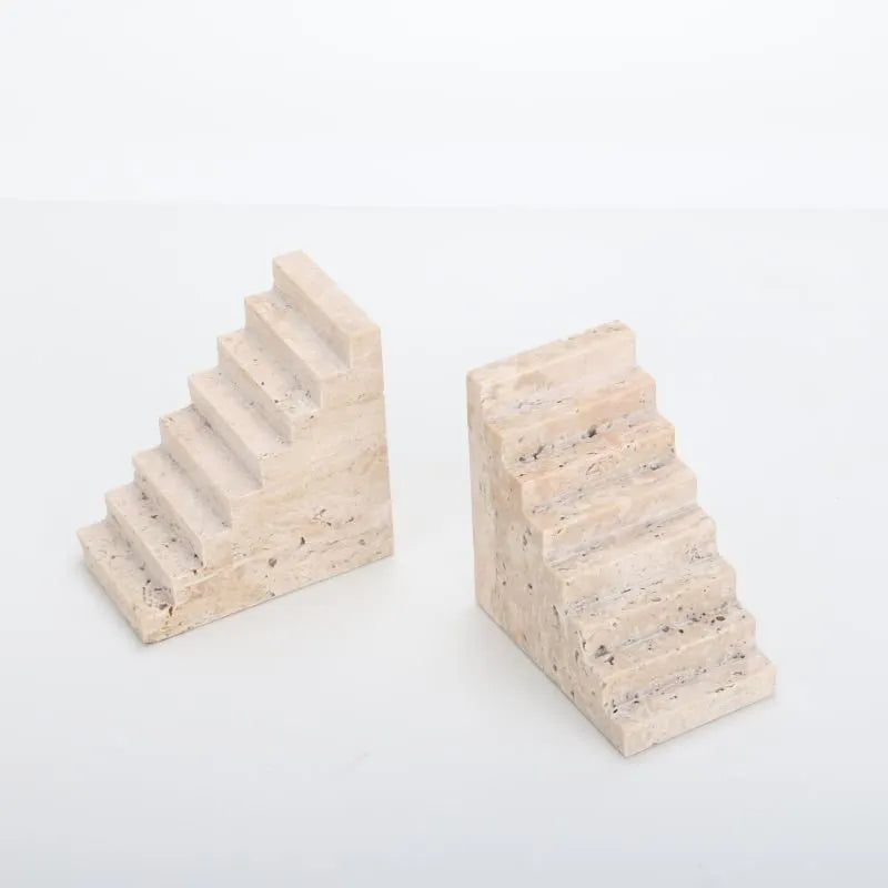 Ascend in Style – Stone Stairs Bookend Set