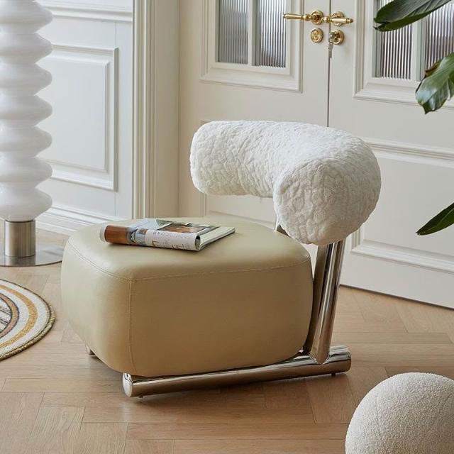 Contemporary Shearling Lounge Chair
