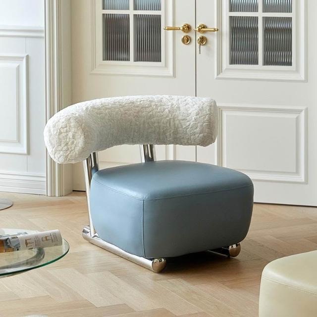 Contemporary Shearling Lounge Chair