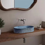 Azure Artificial Stone Vessel Basin