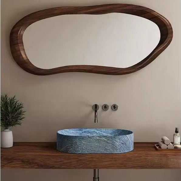 Azure Artificial Stone Vessel Basin
