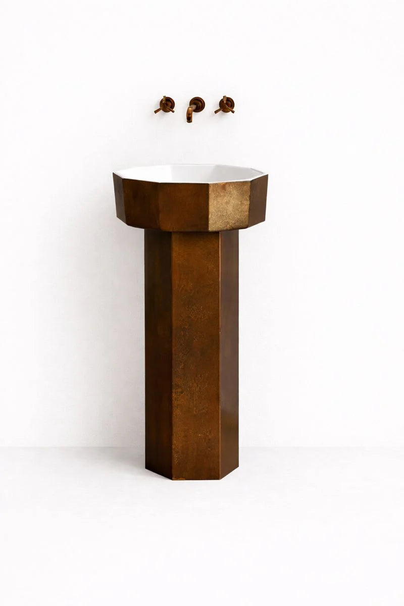 Bronze Pedestal Basin – Terra