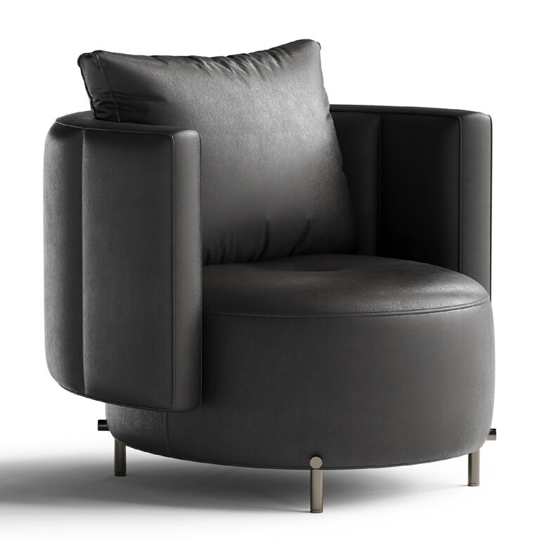Swivel Leather Lounge Chair