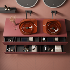 Rosso Fenix Double Vanity Set