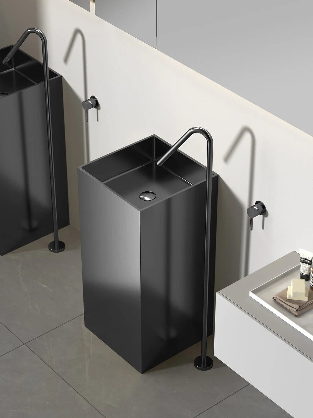Square Gold Steel Basin – Prestige