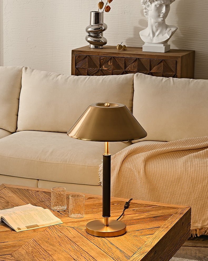 Black Gold Iron Table Lamp