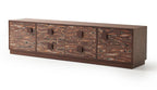 Designer Wooden Sideboard with Patterned Fronts
