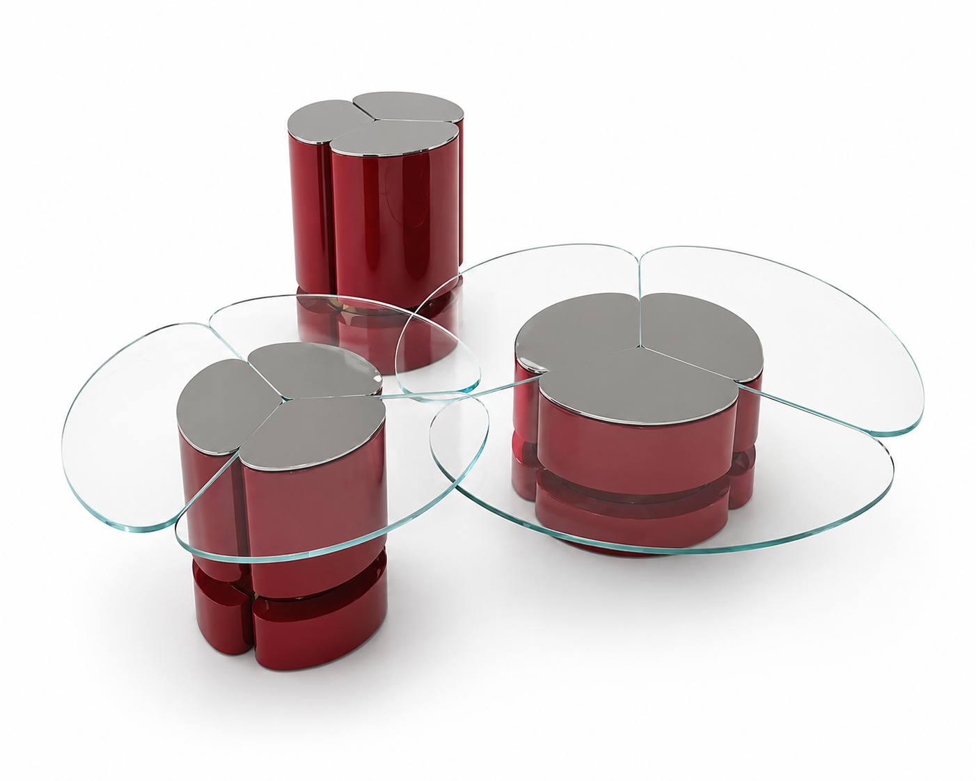 Trio Glass Coffee Table Set