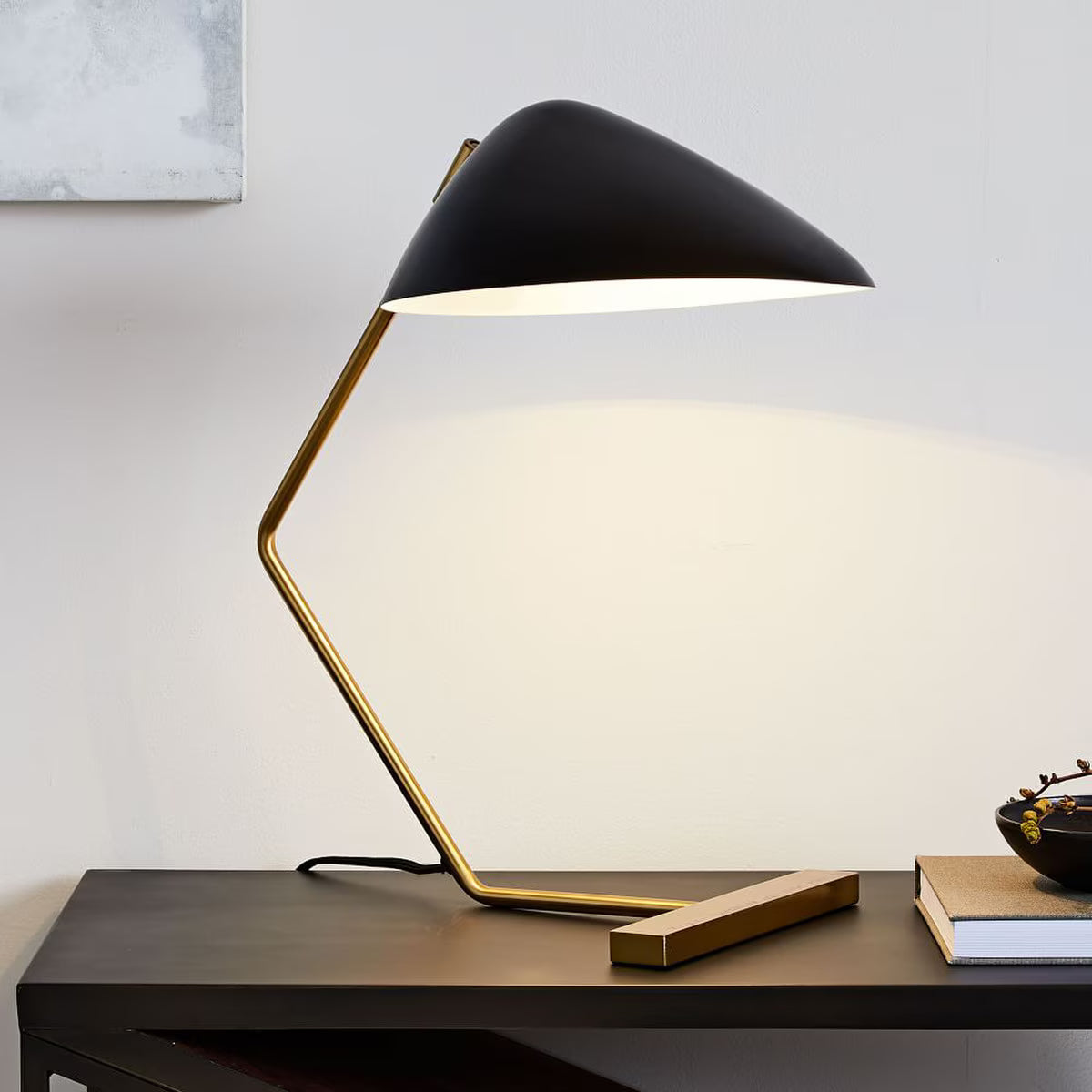 Modern Black & Gold Table Lamp