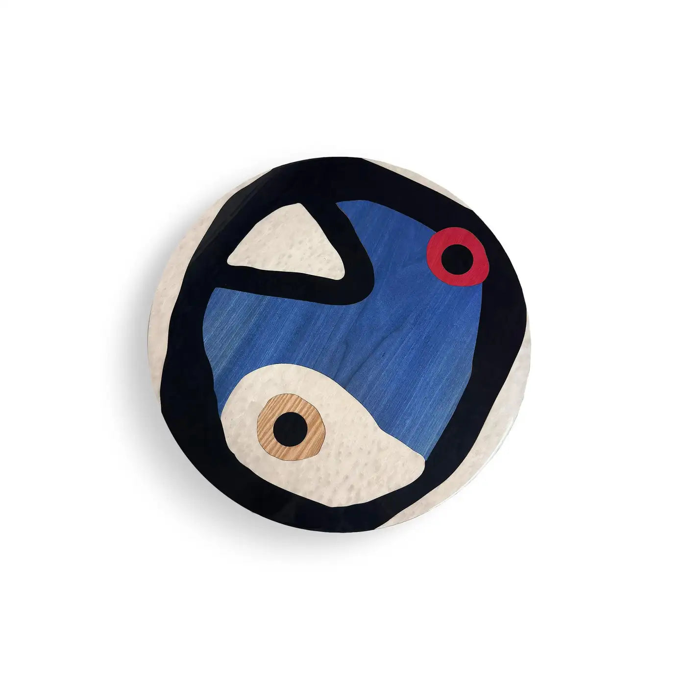 Side table with abstract design