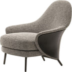 Modern Leather & Fabric Armchair