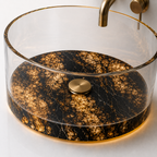 Aurora Marble Fusion Glass Vessel Basin