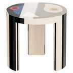 Side table with abstract design