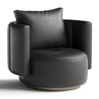 Swivel Leather Lounge Chair