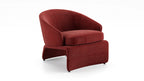 Modern Fabric Lounge Chair with Solid Wood Frame